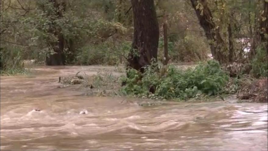 El Segre desbordat a la Cerdanya