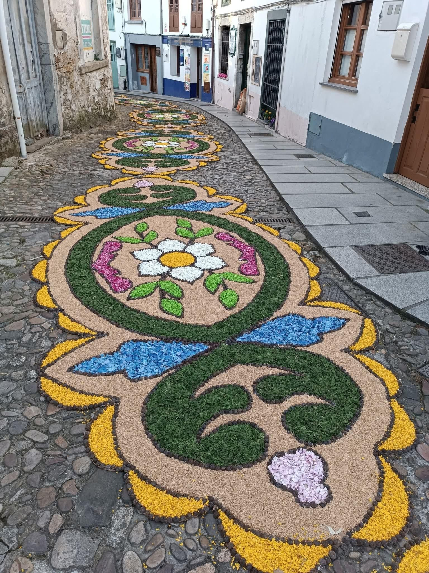 Castropol se llena de color con sus alfombras florales