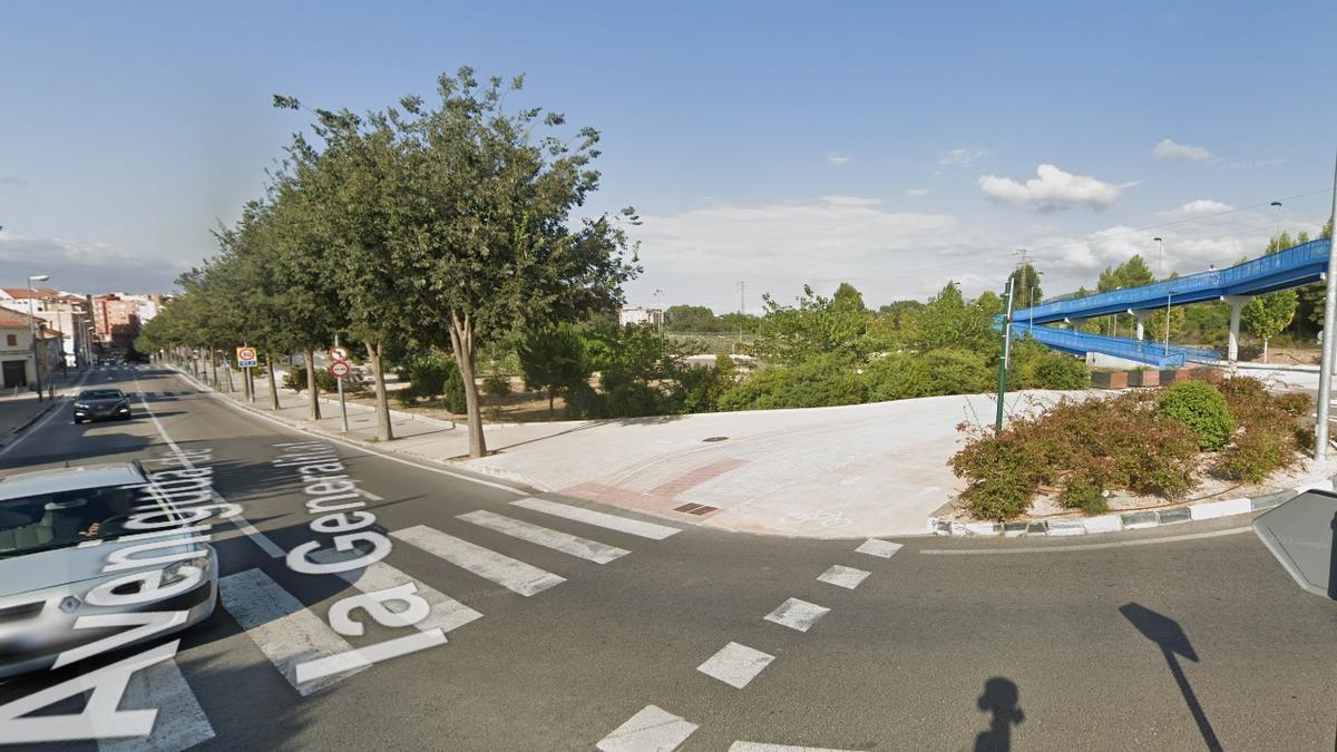 Intersección de la Avenida Generalitat en Ontinyent.