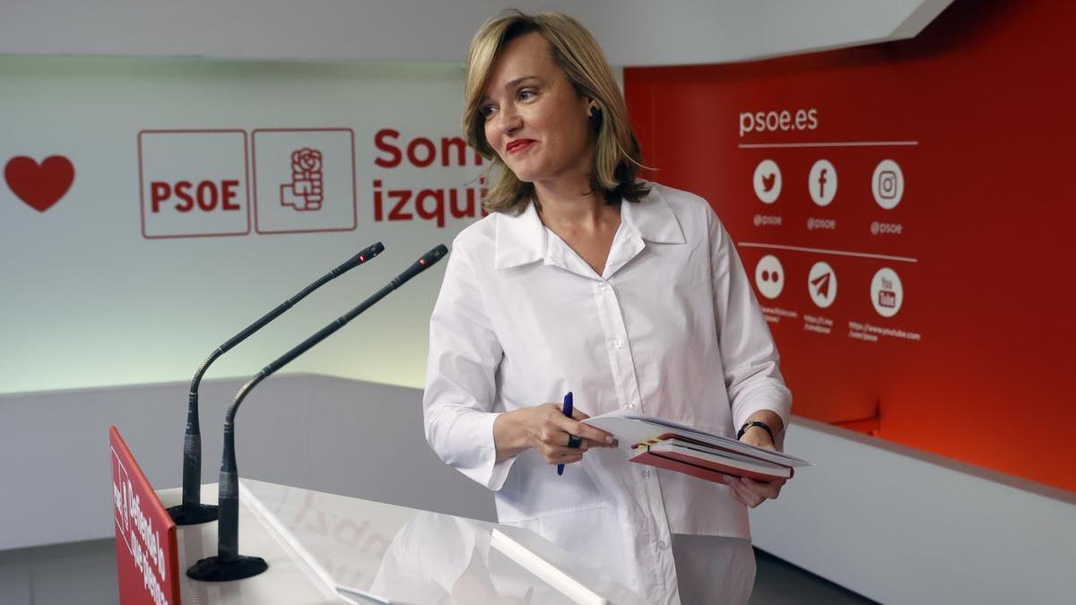 Pilar Alegríam, portavoz del PSOE y ministra de Educación.
