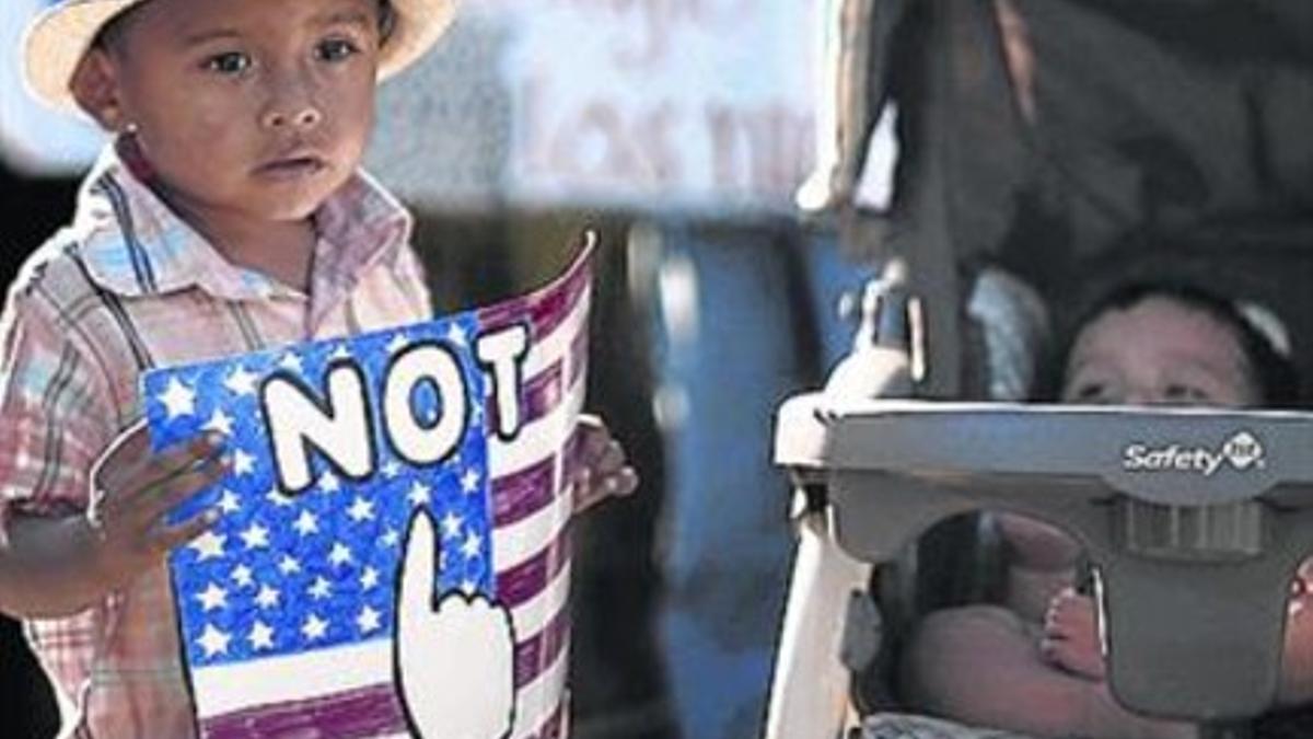 Un niño de 3 años, en Murrieta (California).