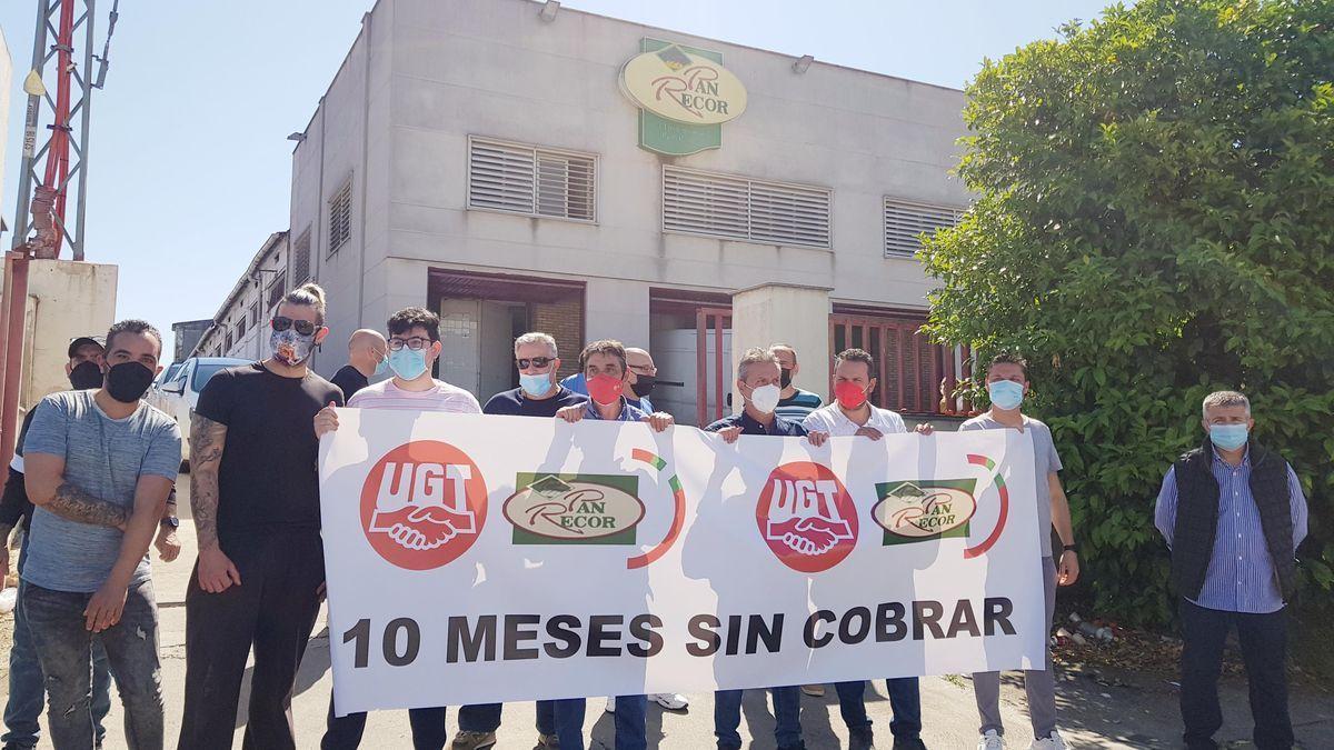 Una protesta reciente de UGT y Pan Recor en Córdoba.