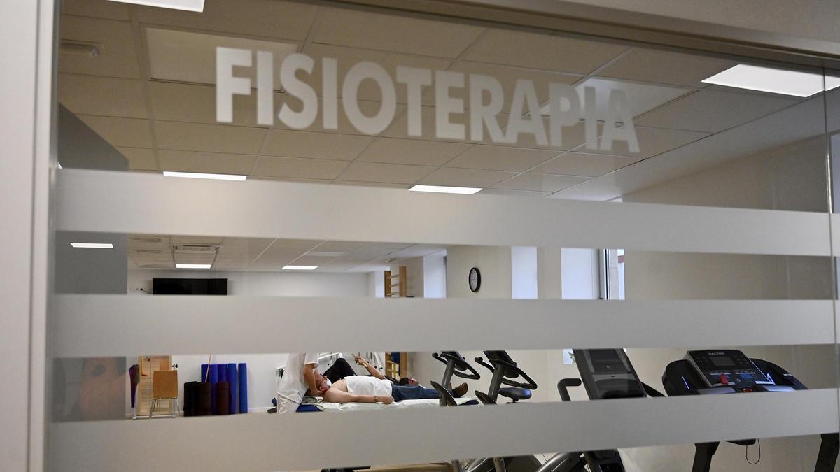 Zona de fisioterapia de un centro de salud en Galicia.