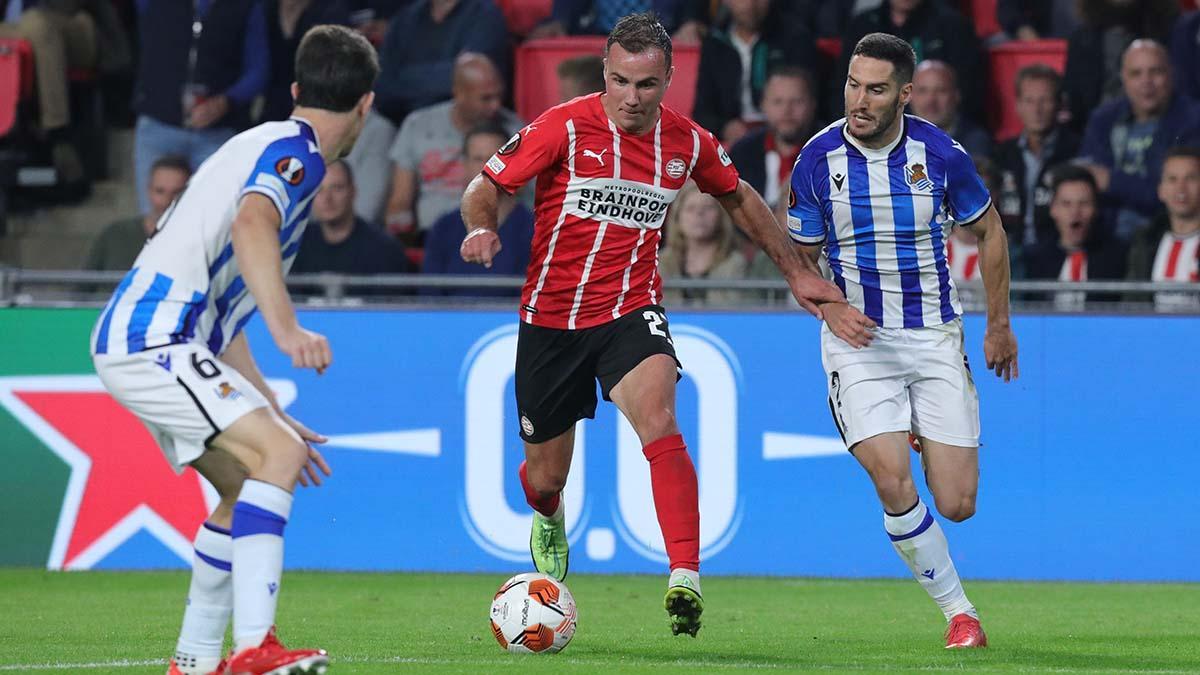 Götze marcó el primer gol ante la Real Sociedad