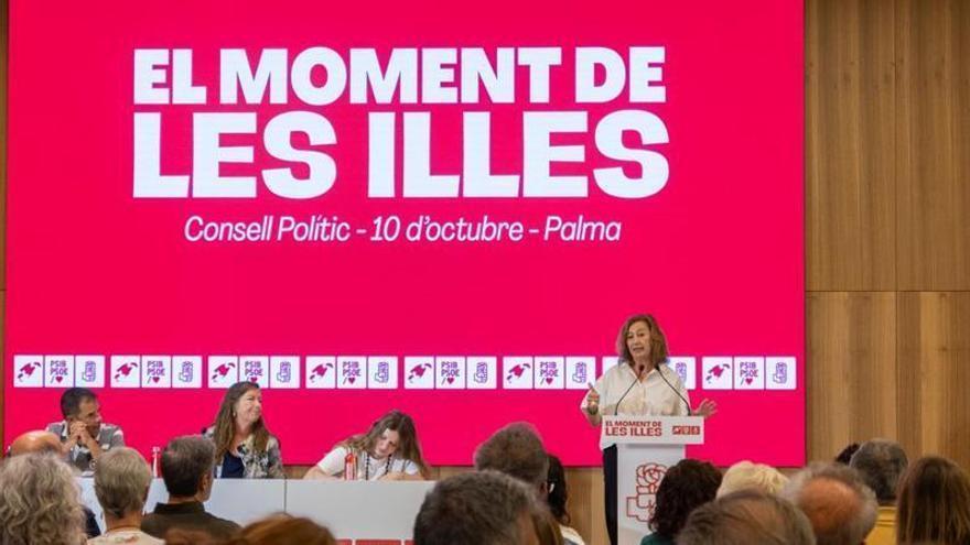 Armengol abre la campaña en Palma con un aviso sobre PP y Vox: «No queremos una España oscura»
