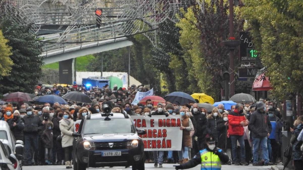 Manifestación en Valdeorras del pasado 28 de noviembre.   | // F. CASANOVA