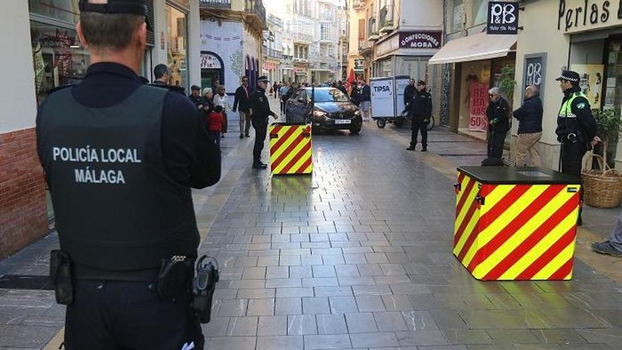 Un policía local en la capital.