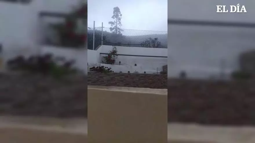 Las lluvias de la borrasca Claudia ya descargan en el sur de Tenerife