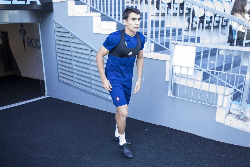 Entrenamiento del Celta a puerta cerrada