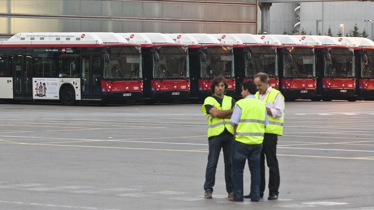 Cochera de TMB de la Zona Franca.