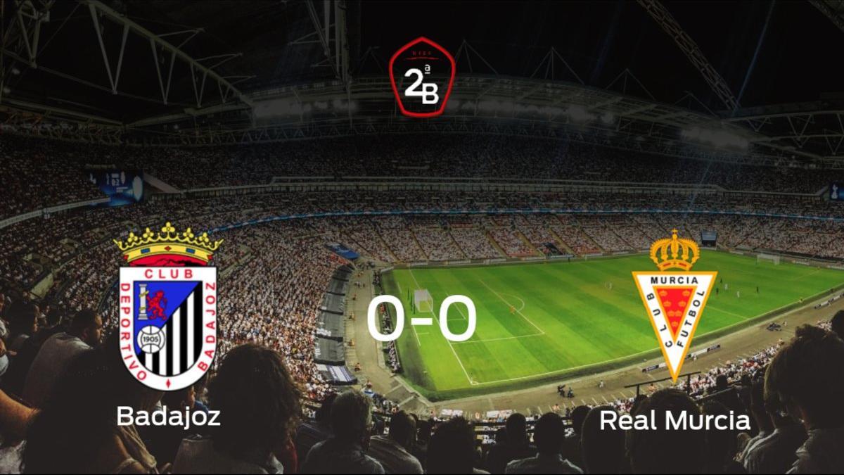 El Badajoz y el Real Murcia se reparten los puntos tras empatar a cero