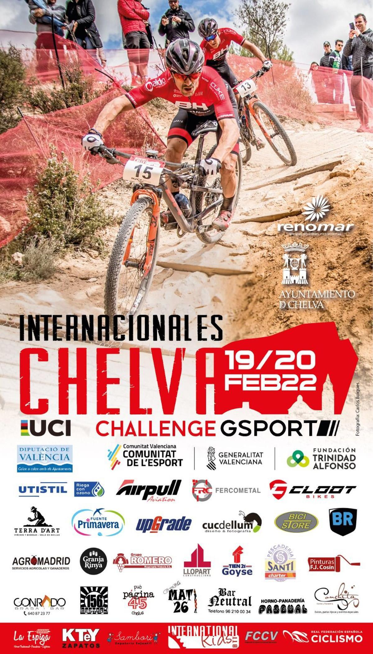 Cartel de los Internacionales Chelva XCO GSPORT Challenge.