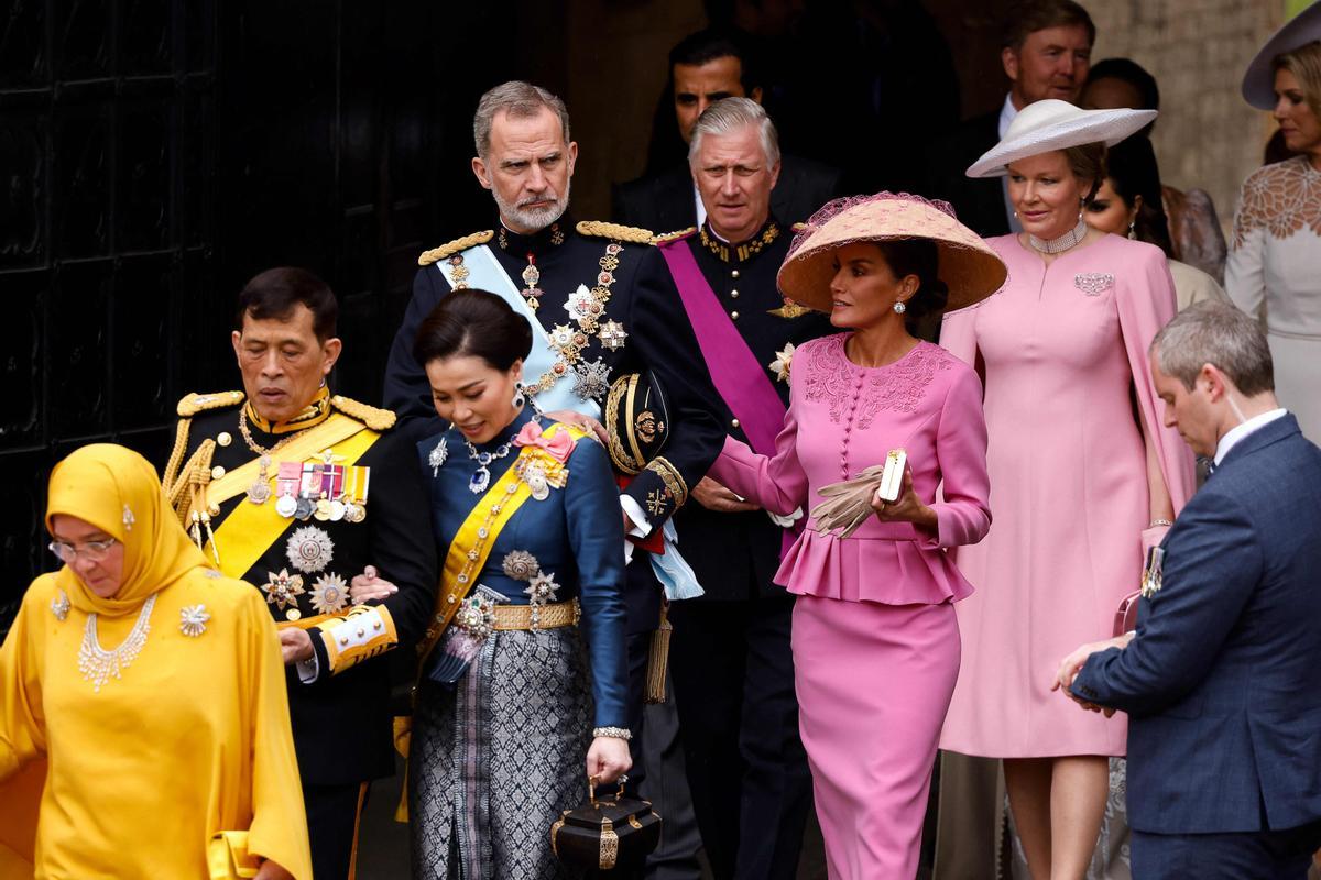 Felipe y Letizia, en la coronación del rey Carlos III