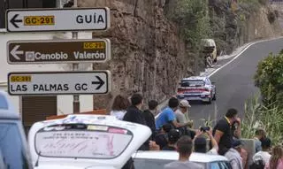 Entrenamientos del Rally Islas Canarias 2024 en Santa María de Guía con Yoann Bonato en primera posición