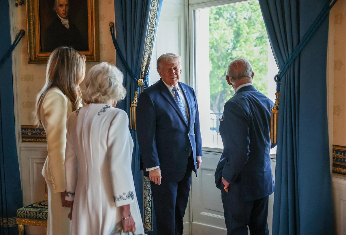 Trump recibe al rey Carlos III de Inglaterra en la Casa Blanca