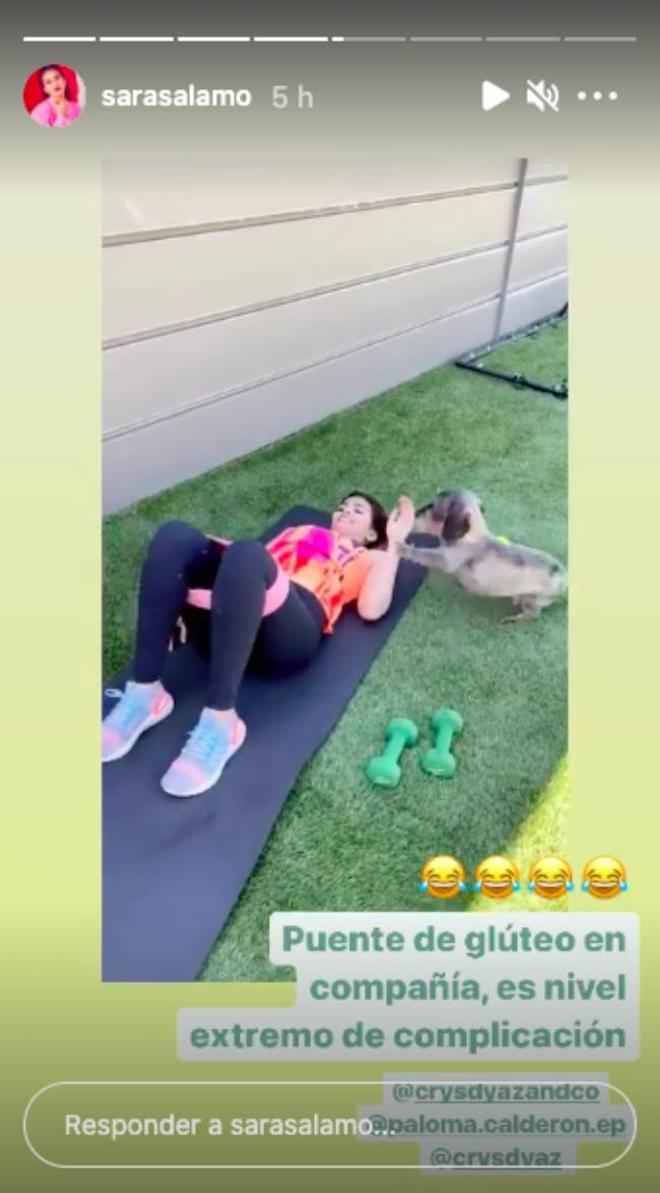 Sara Sálamo comparte su entrenamiento en suelo junto a su perro