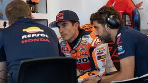 Marc, en el box del Repsol Honda