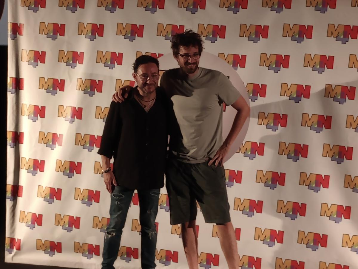 Carlos Santos con Dani de la Orden durante la presentación del jueves
