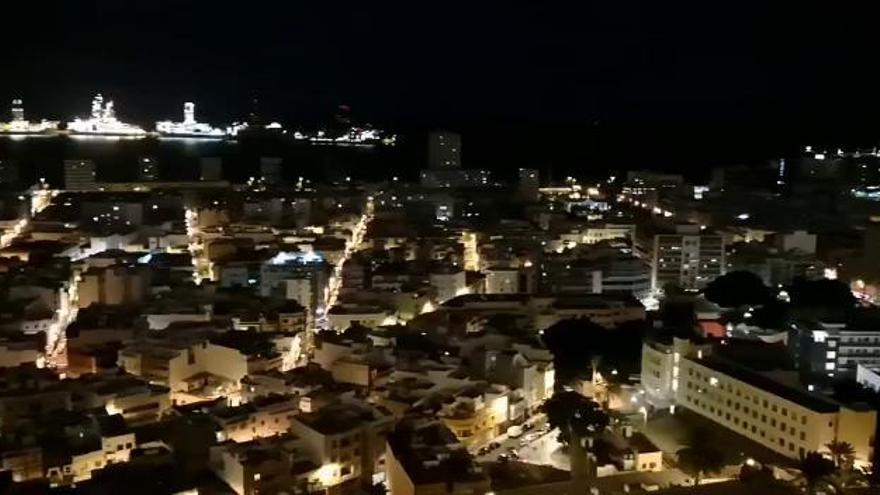 Así anochece en el Mirador del Paseo de San Antonio