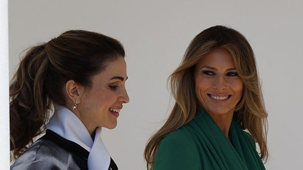 Así ha sido el primer duelo de estilo de Melania Trump y Rania de Jordania