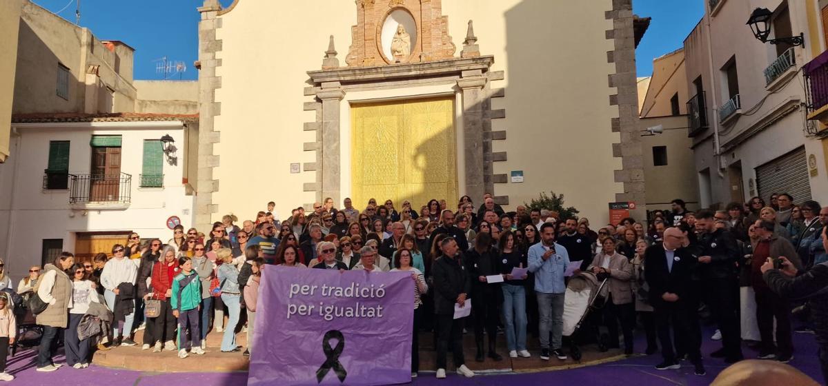 Un momento de la protesta.