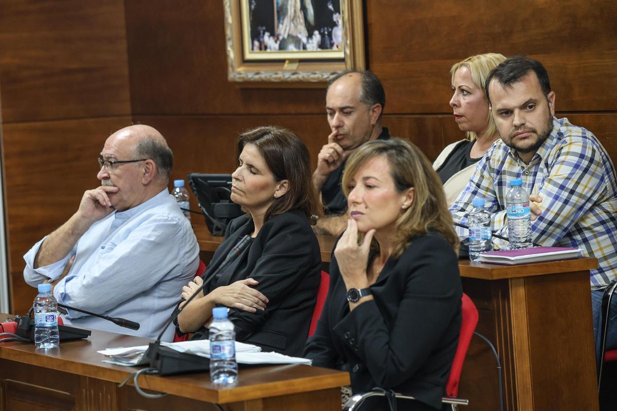 Bancada de los ediles del Partido Popular en el Ayuntamiento de Callosa de Segura