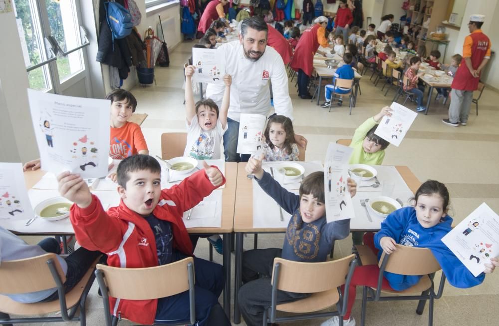 Menú estrella Michelin en el CEIP Novo Arteixo