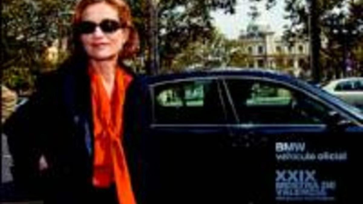 Isabelle Huppert, ayer, en Valencia.