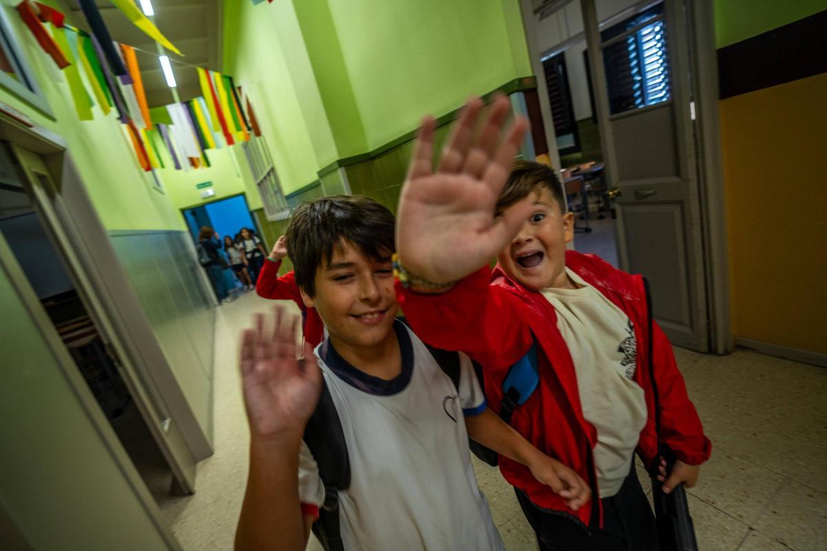 Vuelta al cole en la Escola Pia Sant Miquel de Barcelona