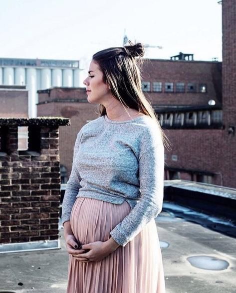 El look premamá de Liene Meneve