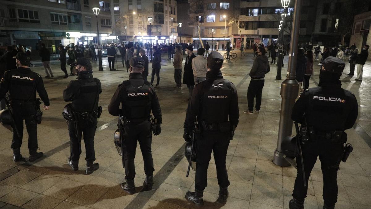 Manifestación en Palma por la libertad de Pablo Hasél