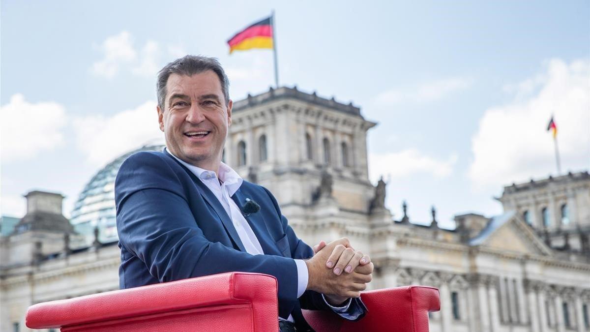 El líder de la CSU, Markus Söder, durante una entrevista en Berlín.