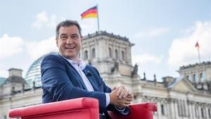 El líder de la CSU, Markus Söder, durante una entrevista en Berlín.