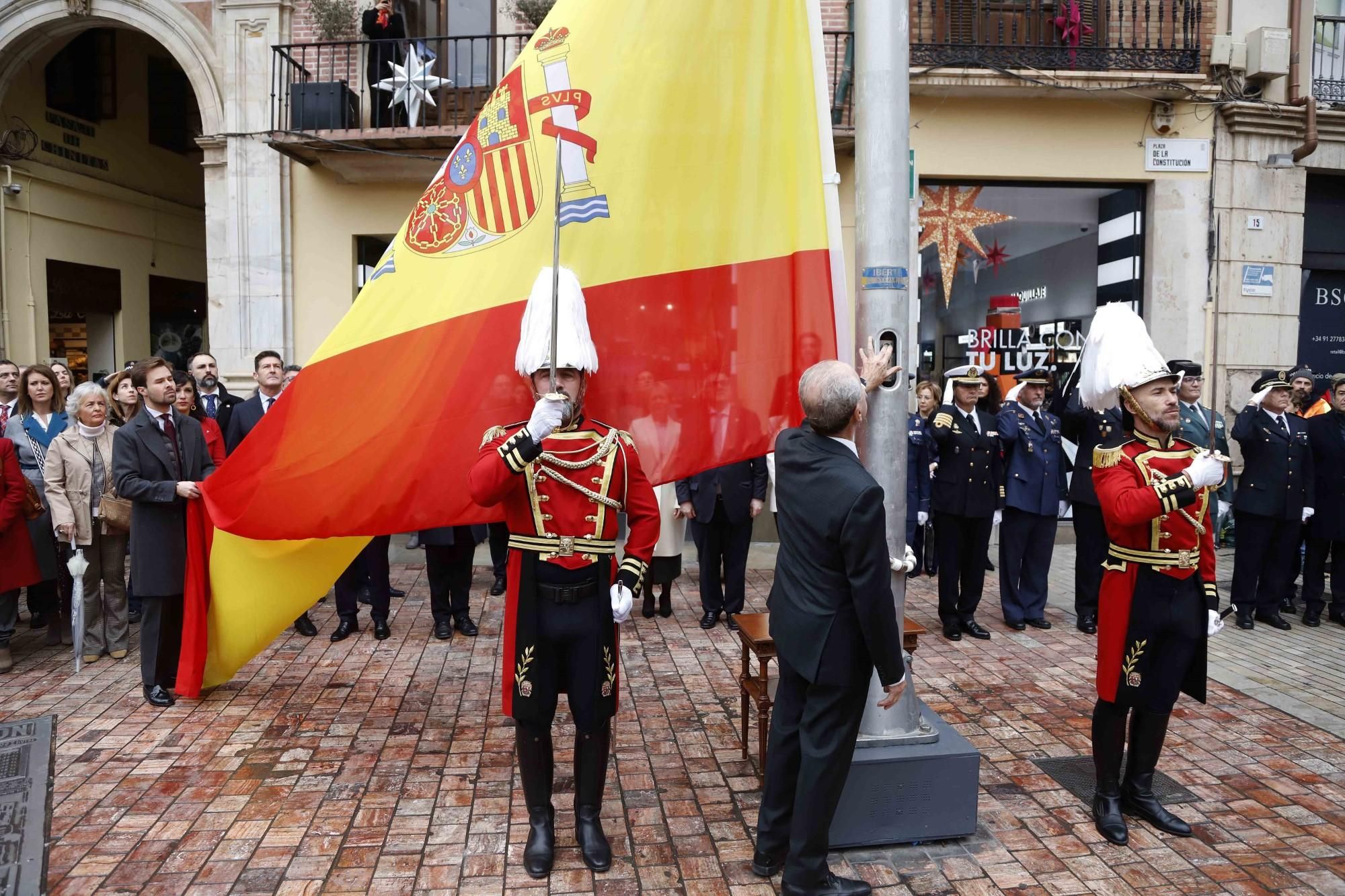 Málaga rinde homenaje a la Constitución Española en su 45 aniversario