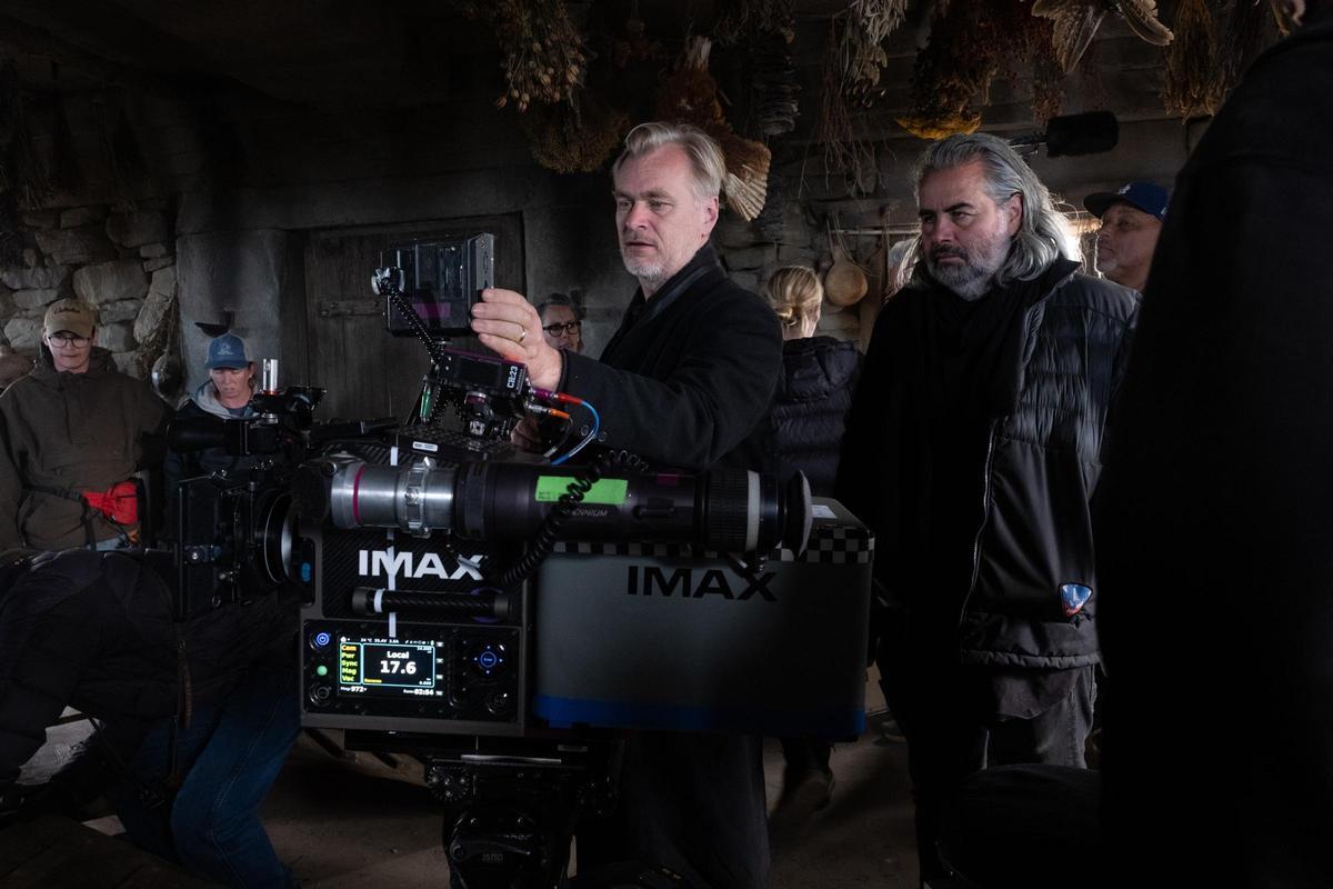 Christopher Nolan durante el rodaje de "La Odisea".