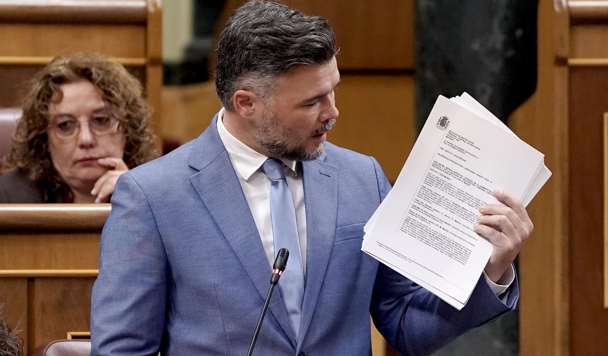 "Las escenificaciones de Rufián me sobran"