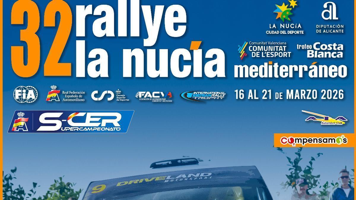La 32 edición del “Rallye La Nucía Mediterráneo Trofeo Costa Blanca” ha abierto las inscripciones