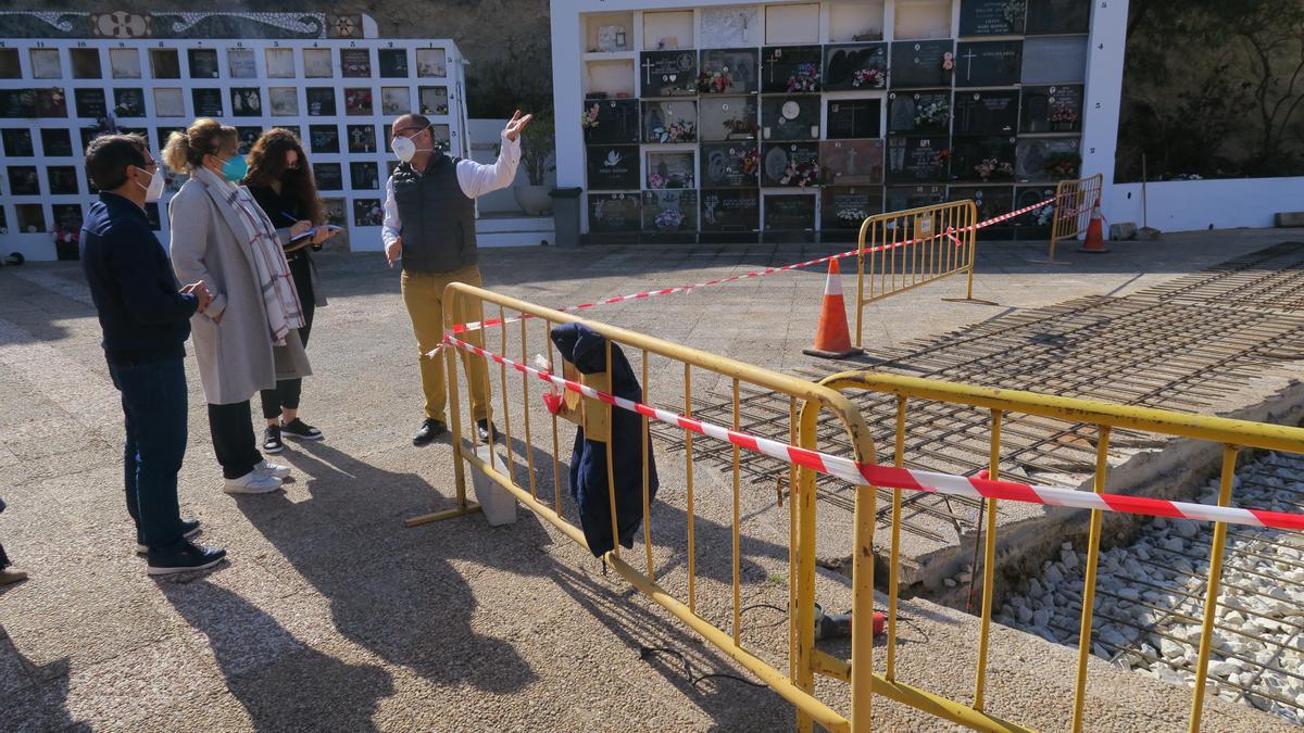 Las obras en el cementerio de Calp