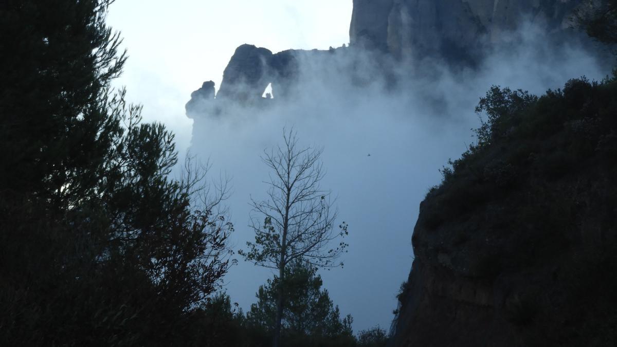 Boira a la Roca Foradada de Montserrat.