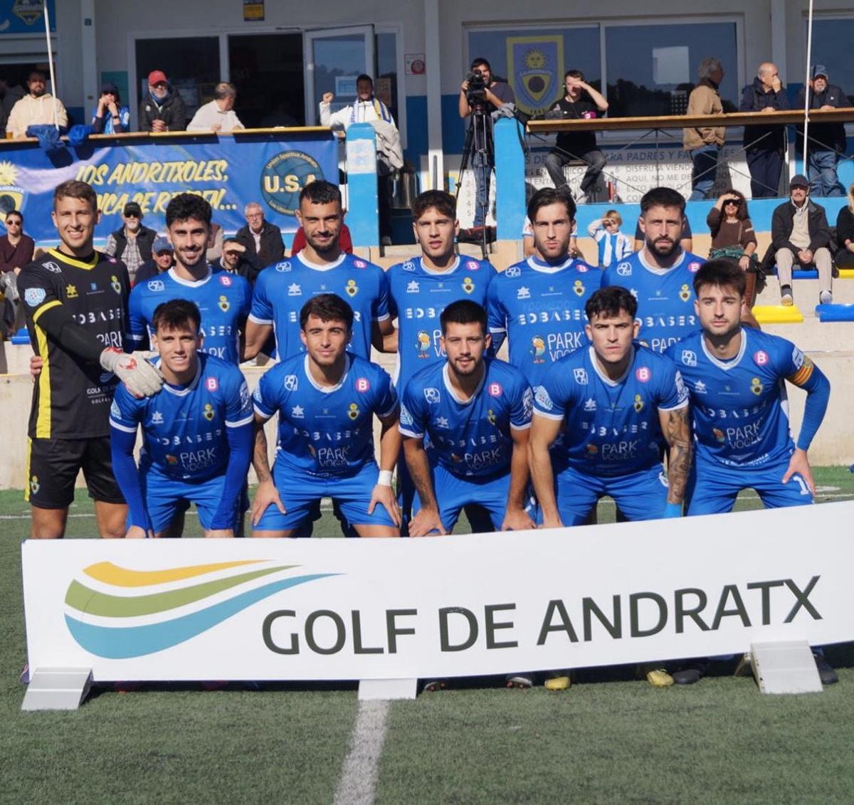 formación del Andratx en el partido de este domingo ante el Espanyol B