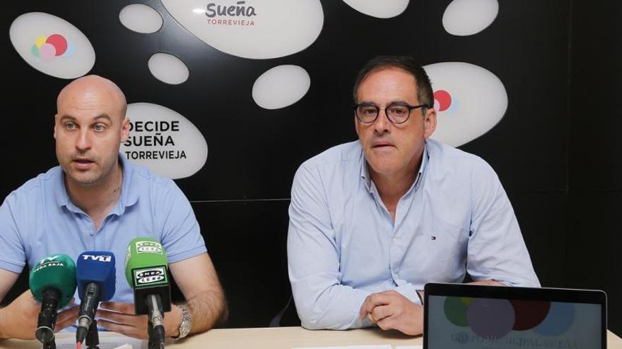 Imagen de Samper y Blanco en la rueda de prensa sobre Cultura