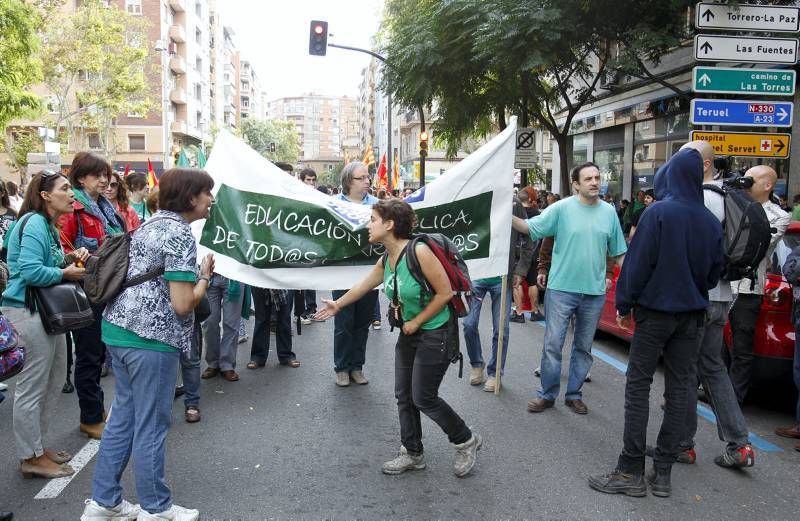 Fotogalería: Huelga educativa en Zaragoza