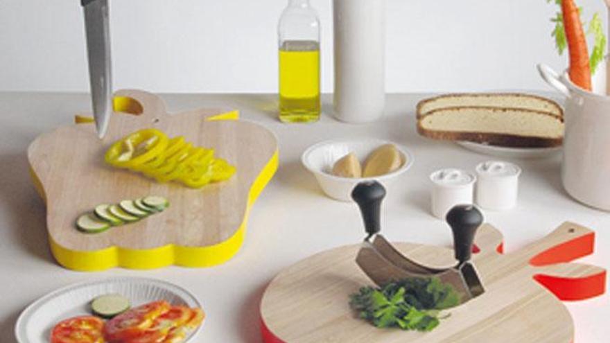 Gama de tablas en forma de vegetales.