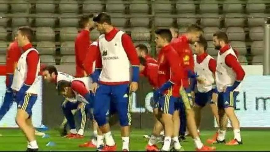 España se prepara para el choque ante Bélgica