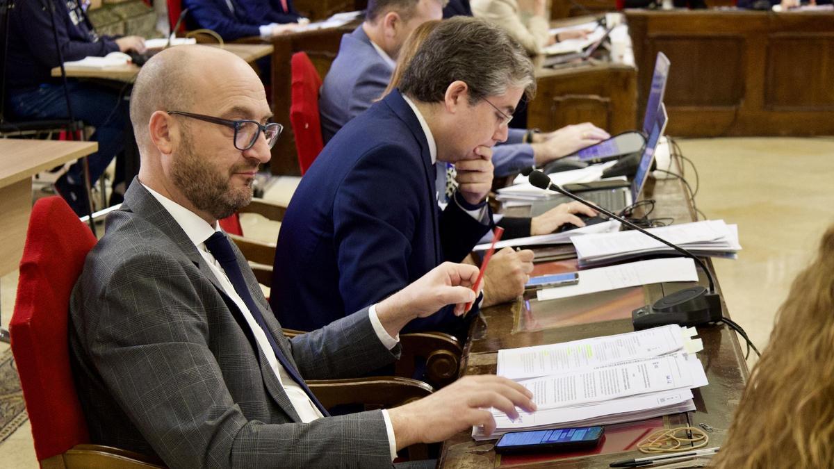 El edil José Francisco Muñoz, esta mañana en el Pleno.