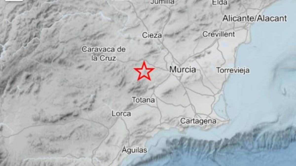 Mapa del terremoto registrado anoche a las once de la noche.