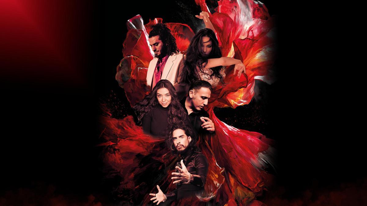 Cartel del espectáculo de flamenco "Pura Verdad" con los cinco artistas que actúan en Alicante