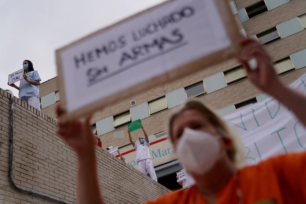 Protesta de sanitarios contra las privatizaciones.