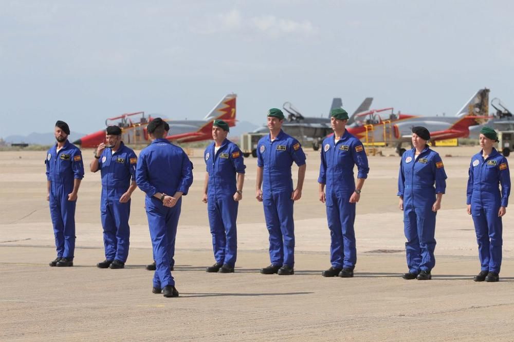 Presentación de la nueva temporada de las patrullas acrobáticas del Ejército del Aire en San Javier