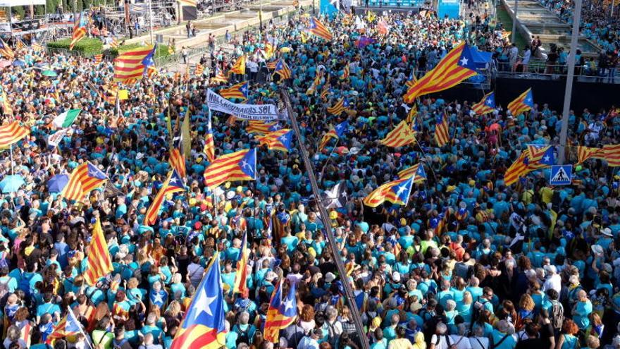 Manifestació de la Diada a Barcelona, organitzada per l&#039;ANC, l&#039;11 de setembre passat